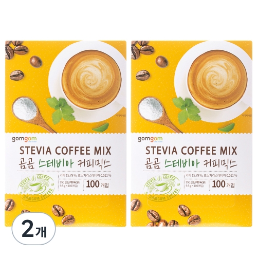 곰곰 스테비아 커피믹스 9.5g 100개 2개_이미지