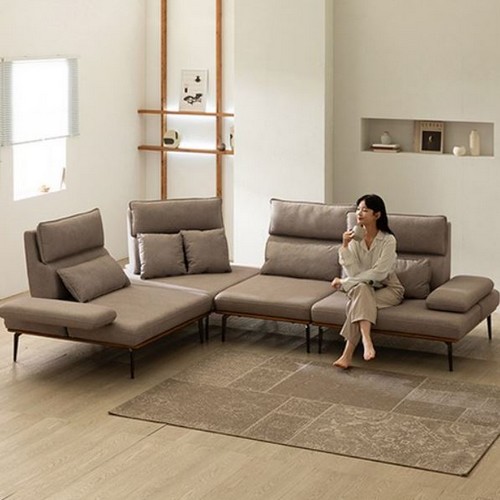 아인스미 헤이즐 원목 스윙 패브릭 소파 5인용