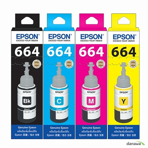 정품 664 (T6641, T6642, T6643, T6644) 4색 세트