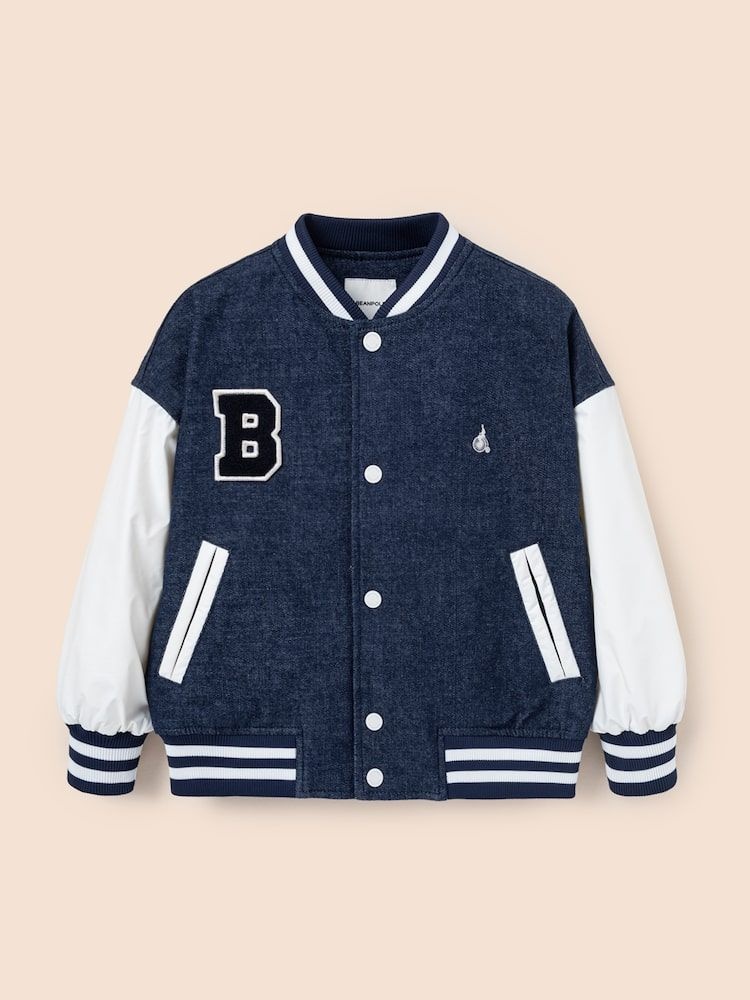 키즈 데님 바서티 점퍼 네이비 BI5139U06R Z309291 GX47207582D-D41