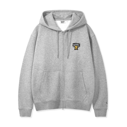 비케이브 와키윌리 ltgt WACKY WILLY 베이직 로고 후드집업 그레이 MG2403HZ01GR 228708_이미지