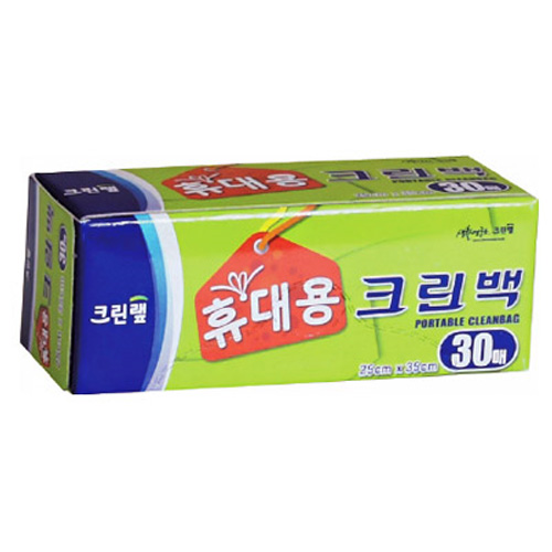 크린랲 휴대용 크린백 25x35cm (미니) 30매 [3개(90매)]
