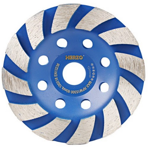 HERZO 4인치 다이아몬드 컵 휠 12T
