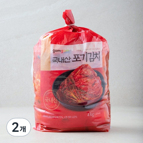 곰곰 국내산 포기 김치 4kg (2개)_이미지