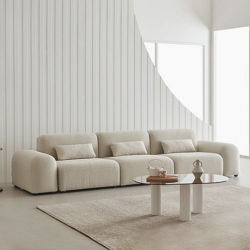 한샘 모아 모듈형 와이드 패브릭 소파 4인용_이미지