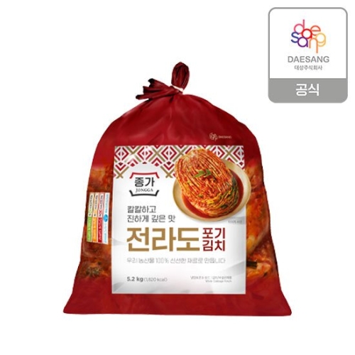 대상 종가 종가 전라도식 포기김치 5.2kg (1개)_이미지