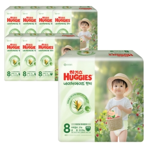 유한킴벌리 하기스 2025 네이처메이드 팬티형 8단계-공용 (216매)