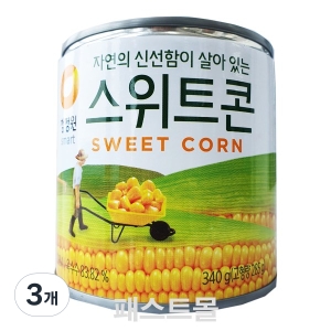대상 청정원 스위트콘 통조림 340g 3개_이미지