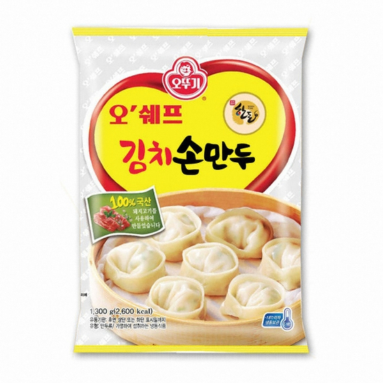 오뚜기 오쉐프 김치 손만두 1.3kg (1개)_이미지