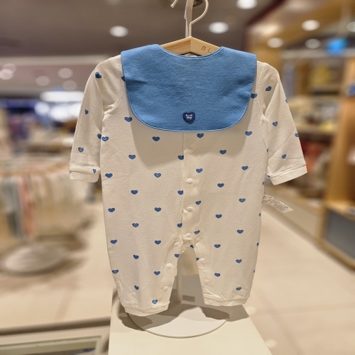 블루독베이비 hu 25.FW가을 BL 하트뱀부세트우주복 45A70-041-02 내의우주복 신생아외출복 출산선물 수트