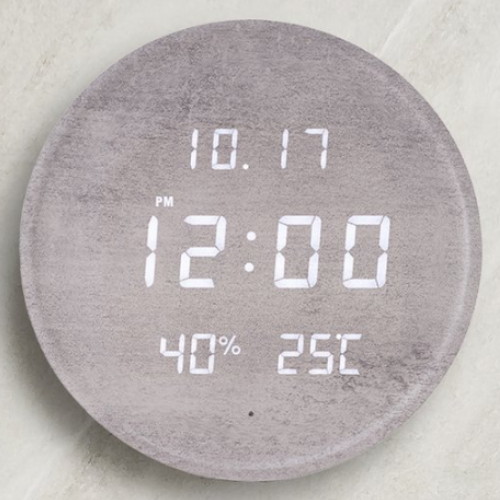 플라이토 루나 온습도 무선 LED 벽시계_이미지