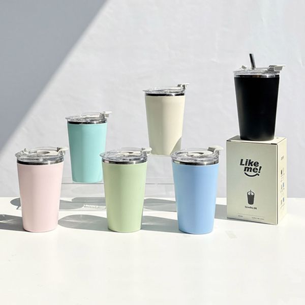 스텐 사무실 머그컵 텀블러 빨대포함 420ml LM_1008747