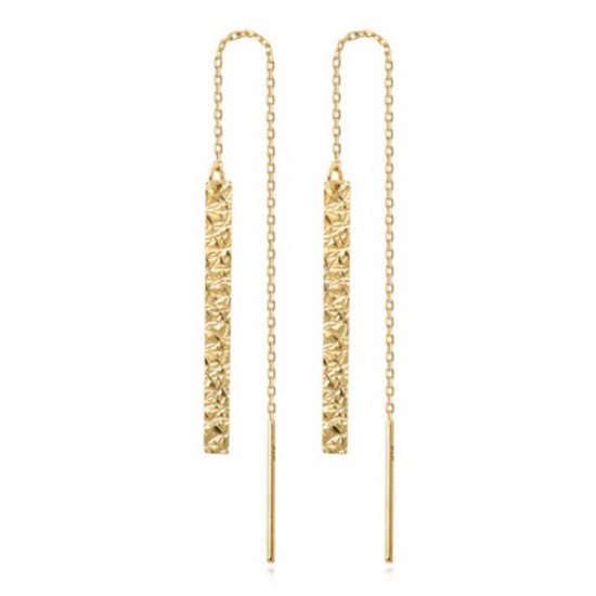골드팡 18K 모던스퀘어 롱귀걸이