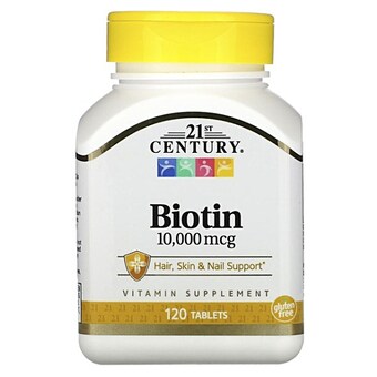 21st 센추리 <b>비오틴</b> 10,000mcg 120정 (해외)