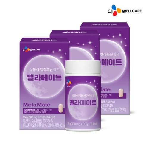 CJ웰케어 닥터뉴트리 식물성 멜라토닌 함유 멜라메이트 30정 (3개)_이미지