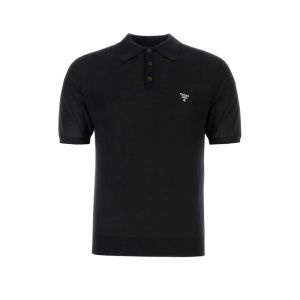 프라다 Midnight blue wool polo shirt UMB267S2121ZLE F0008 BLUE_이미지