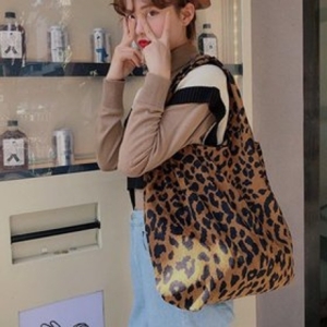 플랜 데일리 에코백 레오파드 코듀로이 숄더백 WC27652_이미지