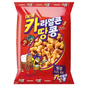 크라운제과 카라멜콘 땅콩 72g (21개)_이미지