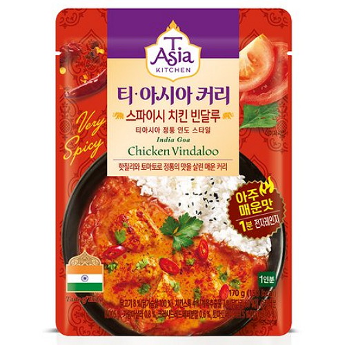 샘표식품 티아시아키친 스파이시 치킨 빈달루 커리 170g (3개)_이미지