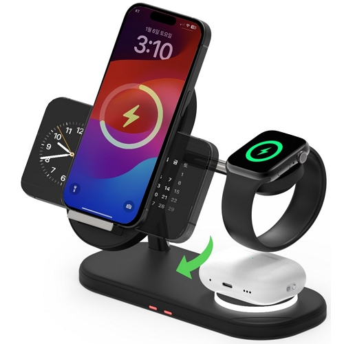 바우아토 3in1 듀얼코일 무선충전기 (애플워치용)