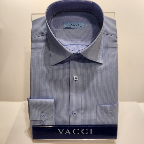 바찌 동아아울렛 남성여름긴팔 레귤러핏 모달 블루 솔리드 잔골지 짜임 와이 셔츠VD1N2BR109B0