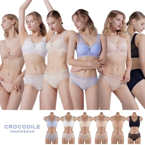 패션그룹형지 크로커다일 감탄 에어리핏 초경량 브라팬티세트 (6세트)_이미지