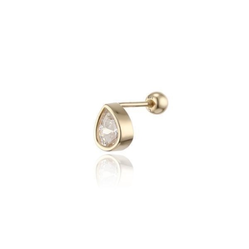 캐럿 로이드 모던브리티시 L- 페어컷 14K Gold 피어싱 LPFL1030G_이미지