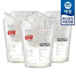 트리오 투명한생각 주방세제 리필 1000ml x3개_이미지