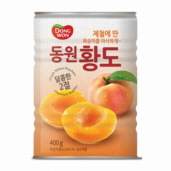 동원F&B 복숭아 황도 달콤한 2절 400g (6개)_이미지