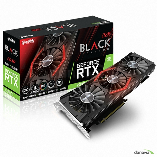 이엠텍 지포스 RTX 2080 Ti BLACK EDITION V2 OC D6 11GB