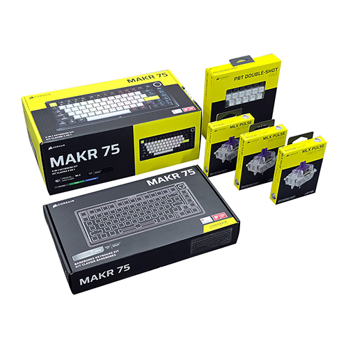 CORSAIR MAKR 75 기계식 DIY 키트 베어본 MLX 펄스축 (블랙)_이미지