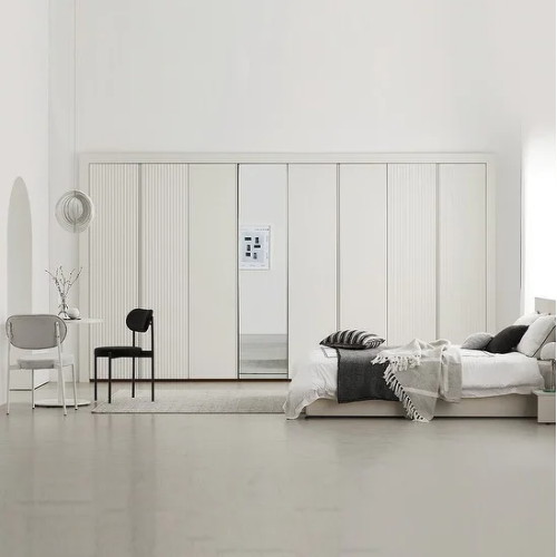 한샘 아트월 거울 붙박이장 대칭형 선반형 (400cm)_이미지