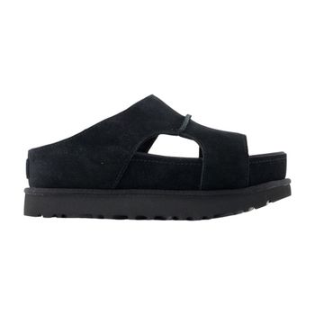 UGG 골든스타 하이 컷아웃 샌들 가죽 블랙 153063105