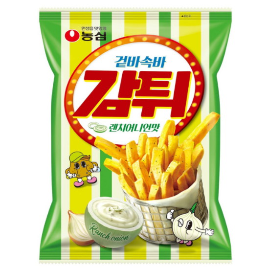 농심 겉바속바 감튀 랜치어니언맛 120g (8개)