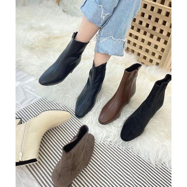 더블디 RJ-r18088 여성 스웨이드 가죽 편한 칼부츠 워커 11099359A