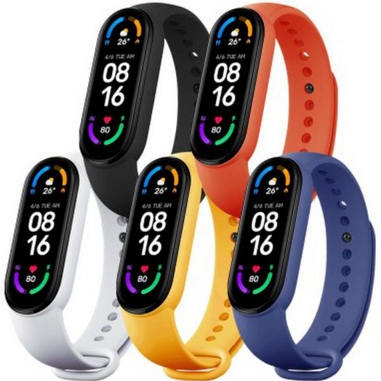 더조은셀러 샤오미 미밴드 7/6/5 일체형 소프트 실리콘 스트랩