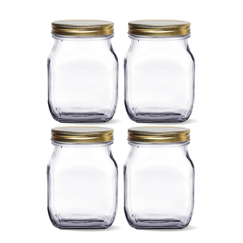 사각 유리병 900ml 4개_이미지