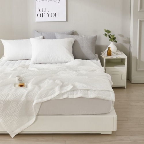 라움베딩 마브링 시어서커 홑이불 패드세트 (슈퍼싱글 SS)_이미지