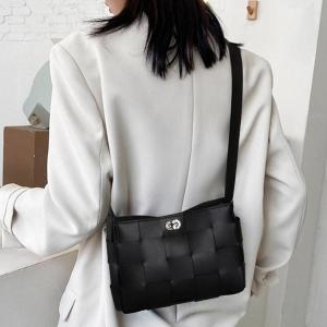 [불명] 격자무늬 작은 크로스백 여성 미니백 검정백 S8501142_이미지