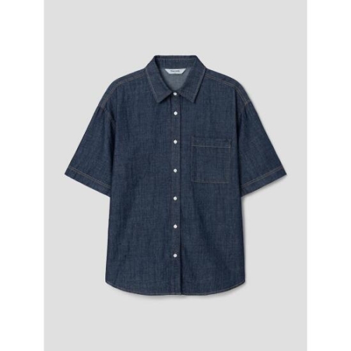 삼성물산 에잇세컨즈 165665CY1P 헤지 데님 반소매 셔츠 블루