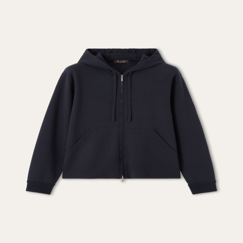 Whitney cotton blend jersey Bomber Jacket FAQ8051 BLUE NAVY 1JP5