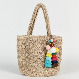 천연 린넨 라탄 숄더백B-L/BEIGE 2B149S