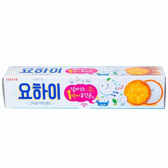 롯데웰푸드 요하이 유산균 그릭요거트샌드 2개입 74g (15개)