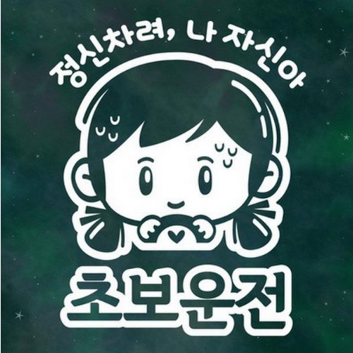 리틀메테오 초보운전 스티커 정신차려 오드리 LMCN-027
