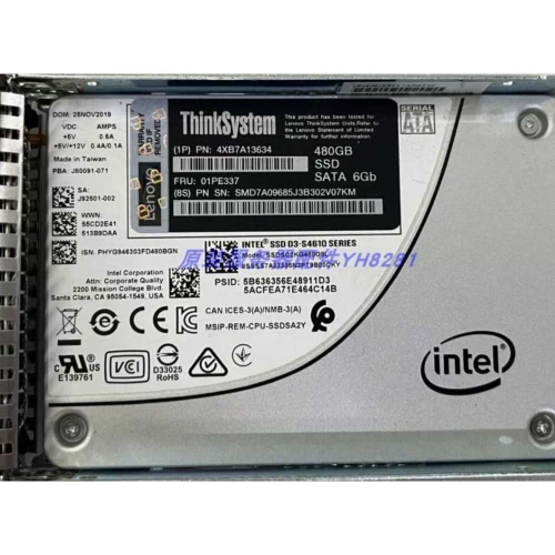 레노버 4XB7A13634 01PE337 480G S4610 SATA SSD 서버 솔리드 스테이트 드라이브