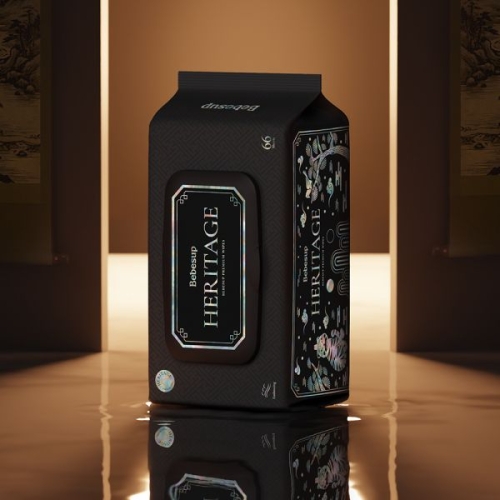 베베숲 시그니처 블랙 물티슈 캡형 66매