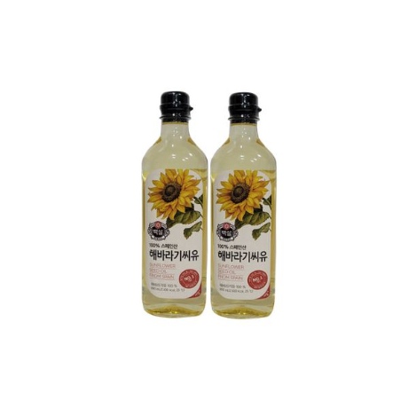 CJ제일제당 백설 해바라기씨유 900ml X 2 스페인산 100 해바라기유 해바라기오일