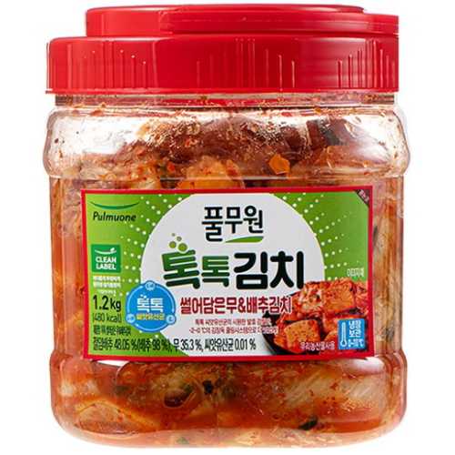 풀무원 톡톡 썰어담은 무&배추김치 1.2kg