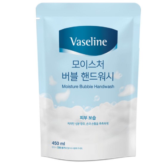 애경 바세린 모이스처 버블 핸드워시 리필 450ml (3개)_이미지