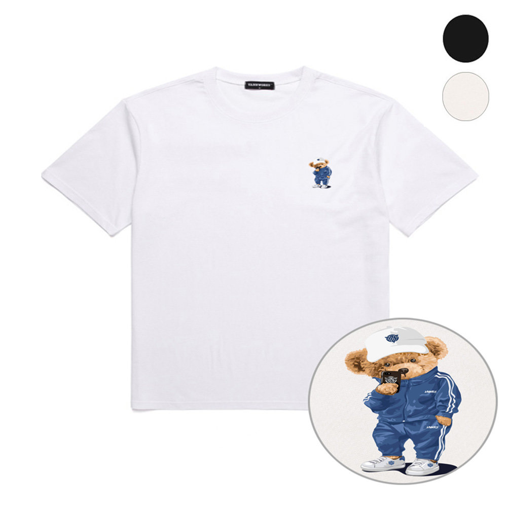 밴웍스 COMPORT BEAR 오버핏 반팔 티셔츠 VNDTS216_이미지